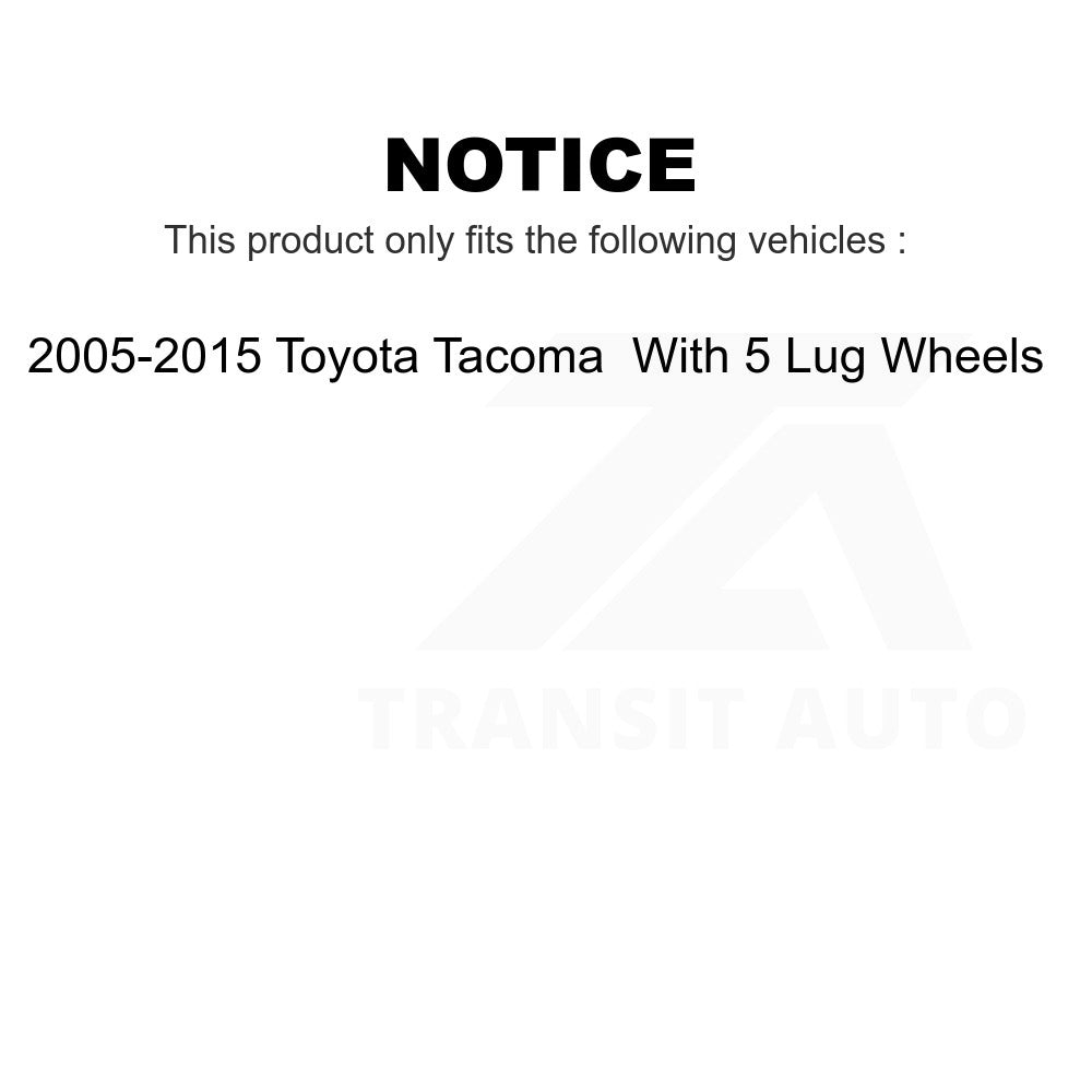 Front Disc Brake Rotors Pair For 2005-2015 Toyota Tacoma With 5 Lug Wheels