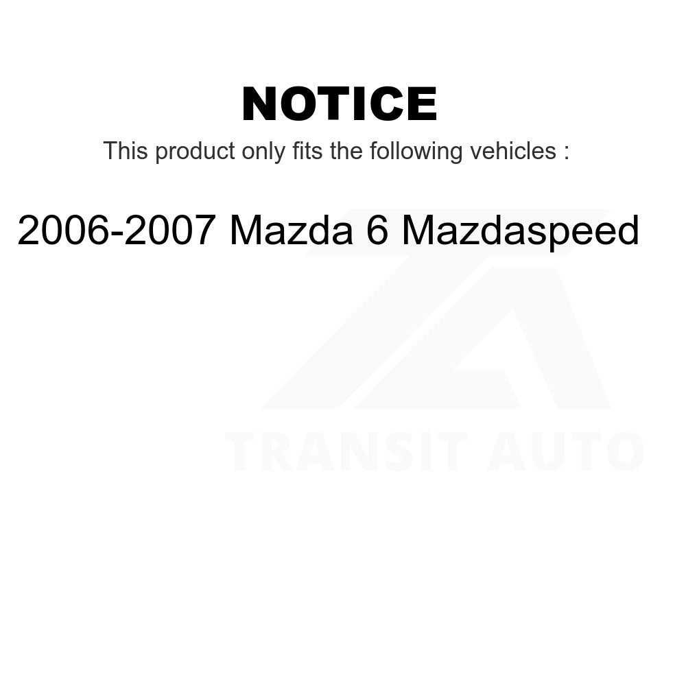 Front Disc Brake Rotors Pair For 2006-2007 Mazda 6 Mazdaspeed