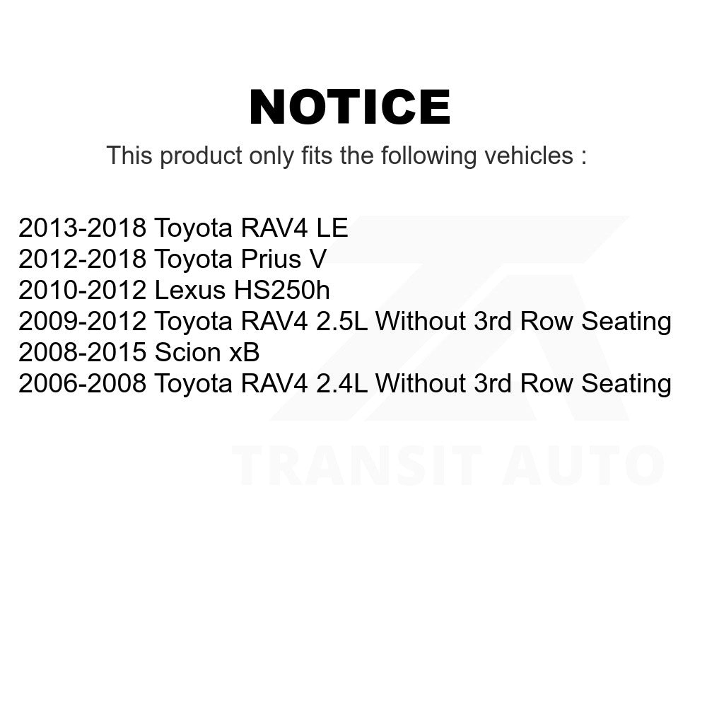 Front Disc Brake Rotors Pair For Toyota RAV4 Scion xB Prius V Lexus HS250h