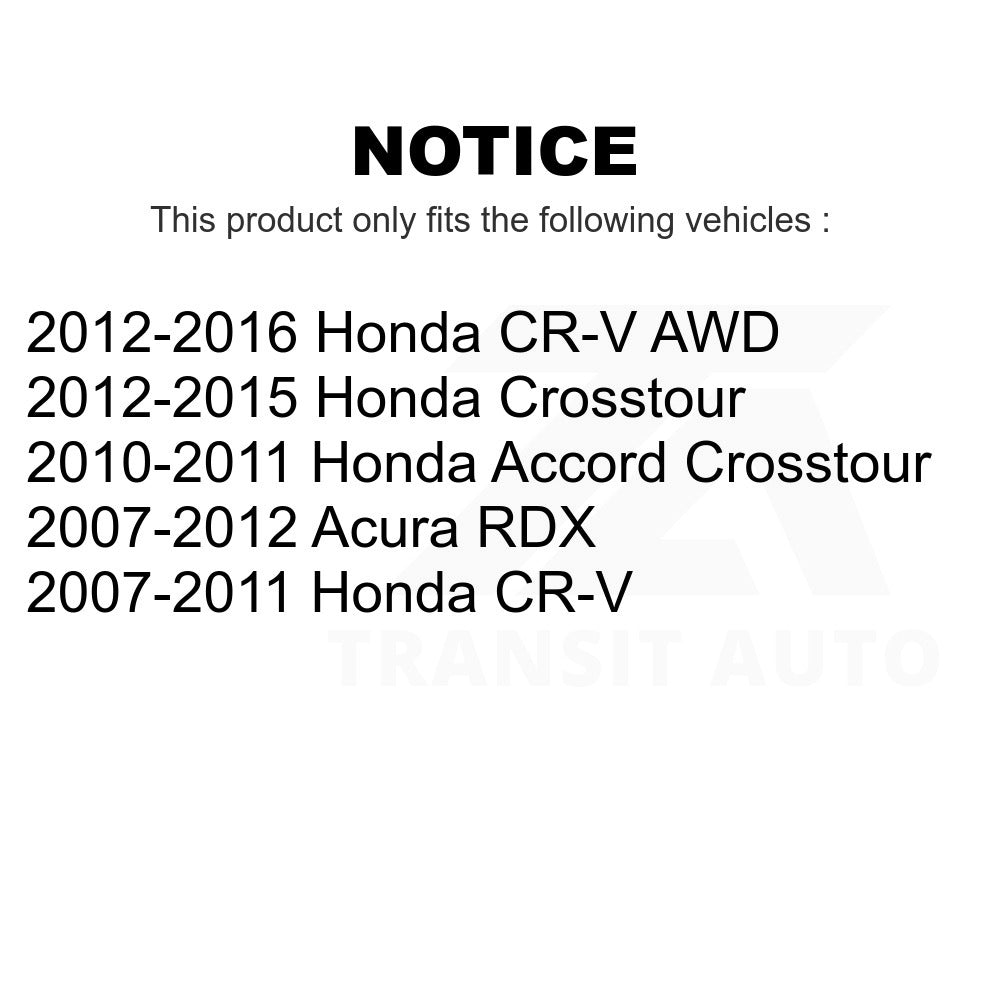 Front Disc Brake Rotors Pair For Honda CR-V Acura RDX Crosstour Accord