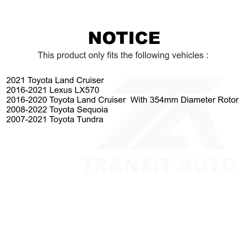 Front Disc Brake Rotors Pair For Toyota Tundra Sequoia Lexus LX570 Land Cruiser
