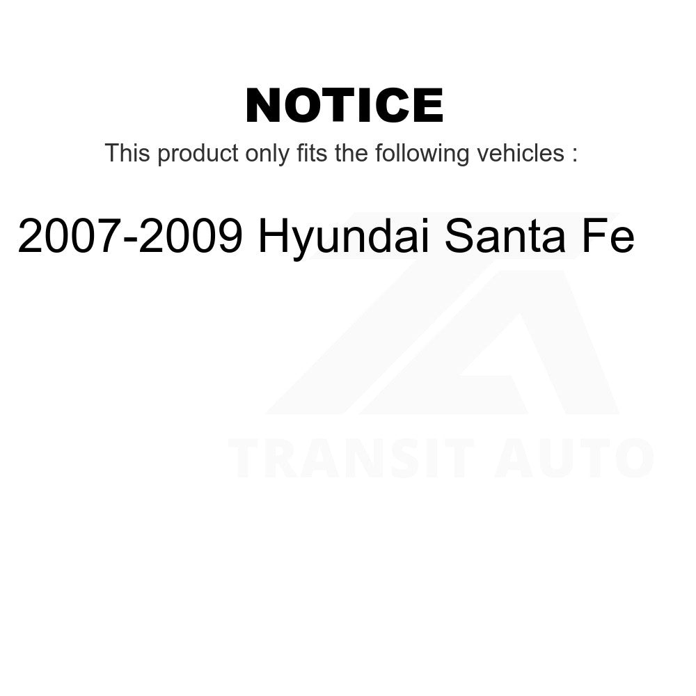 Front Disc Brake Rotors Pair For 2007-2009 Hyundai Santa Fe