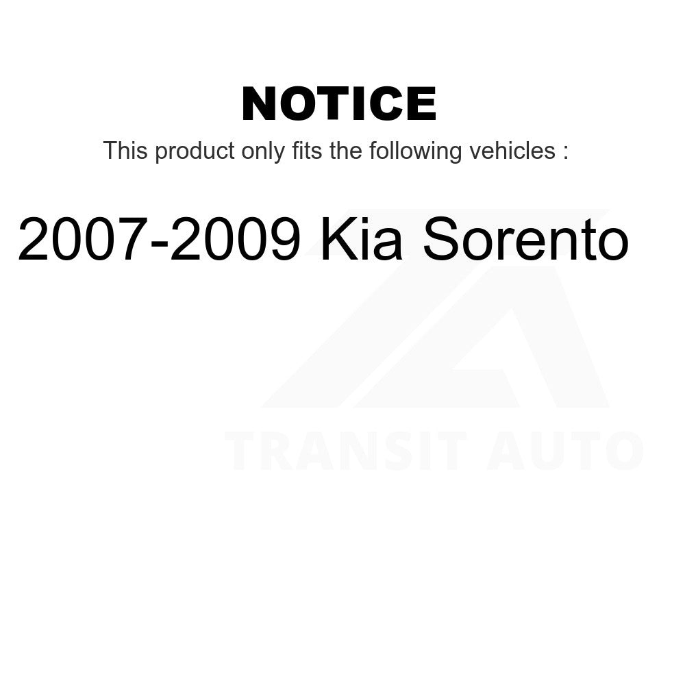 Front Disc Brake Rotors Pair For 2007-2009 Kia Sorento