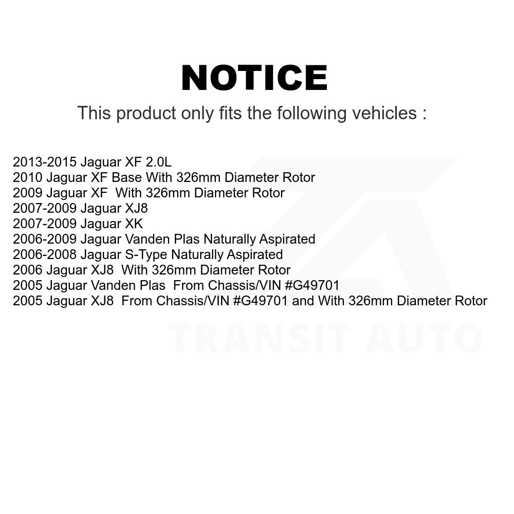 Front Disc Brake Rotors Pair For Jaguar XF XJ8 S-Type XK Vanden Plas