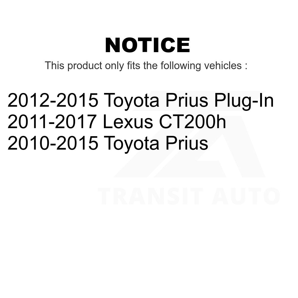 Front Disc Brake Rotors Pair For Toyota Prius Lexus CT200h Plug-In