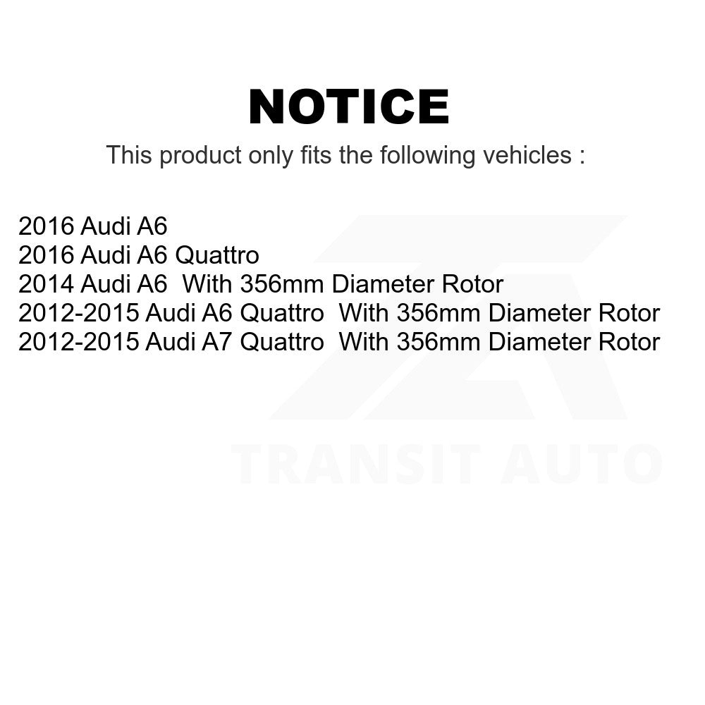 Front Disc Brake Rotors Pair For Audi A6 Quattro A7