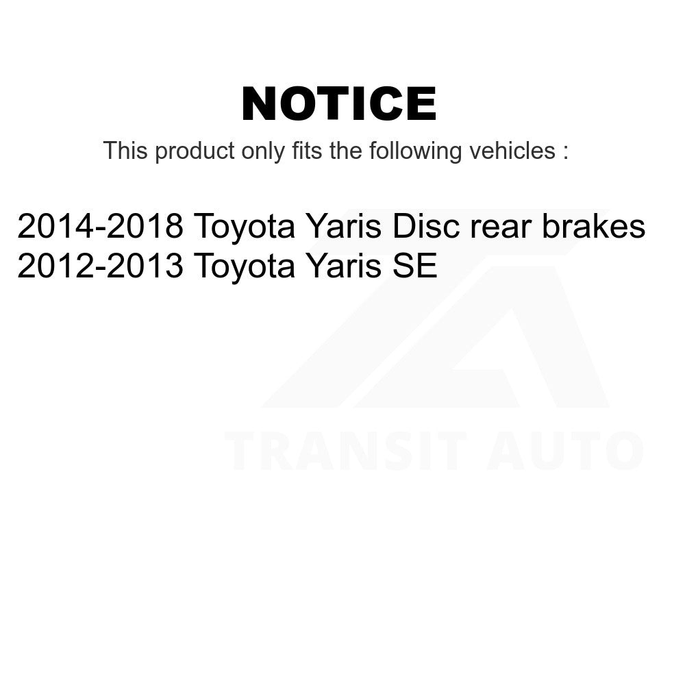 Front Disc Brake Rotors Pair For Toyota Yaris