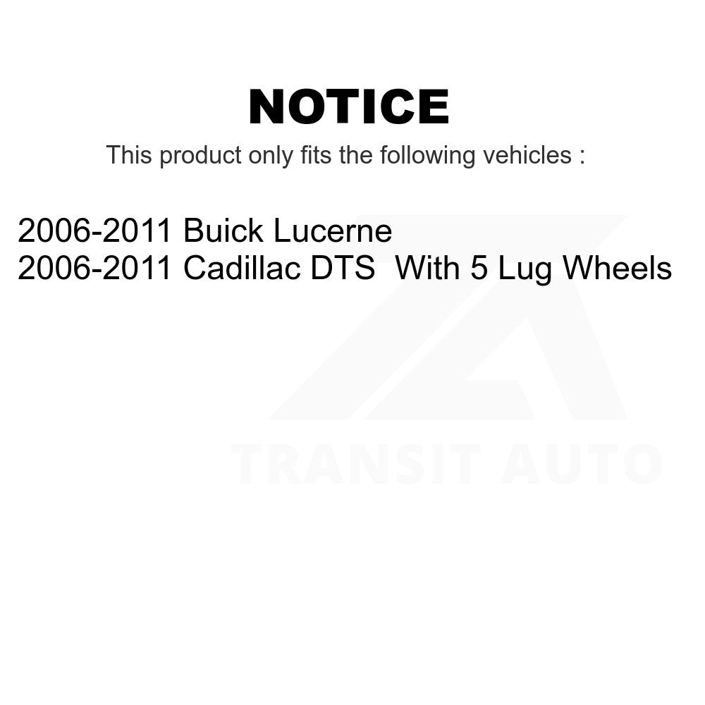 Rear Disc Brake Rotors Pair For 2006-2011 Buick Lucerne Cadillac DTS