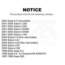 Load image into Gallery viewer, Rear Brake Rotor Pair For Saturn L200 Saab 9-3 L300 LS1 L100 LW200 LS2 900 LW300