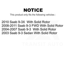 Load image into Gallery viewer, Rear Disc Brake Rotors Pair For Saab 9-3 9-3X With Solid Rotor