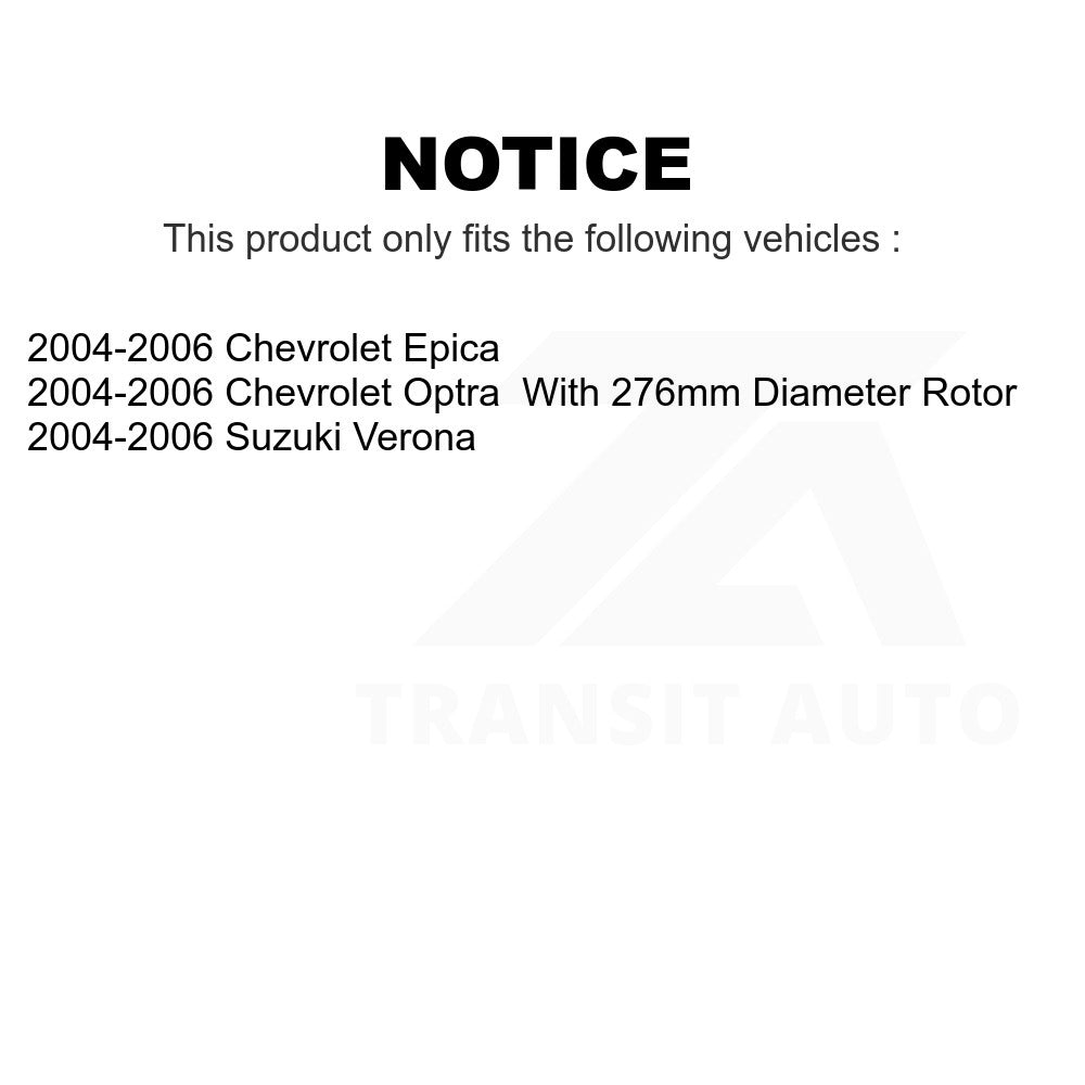 Rear Disc Brake Rotors Pair For 2004-2006 Suzuki Verona Chevrolet Epica Optra