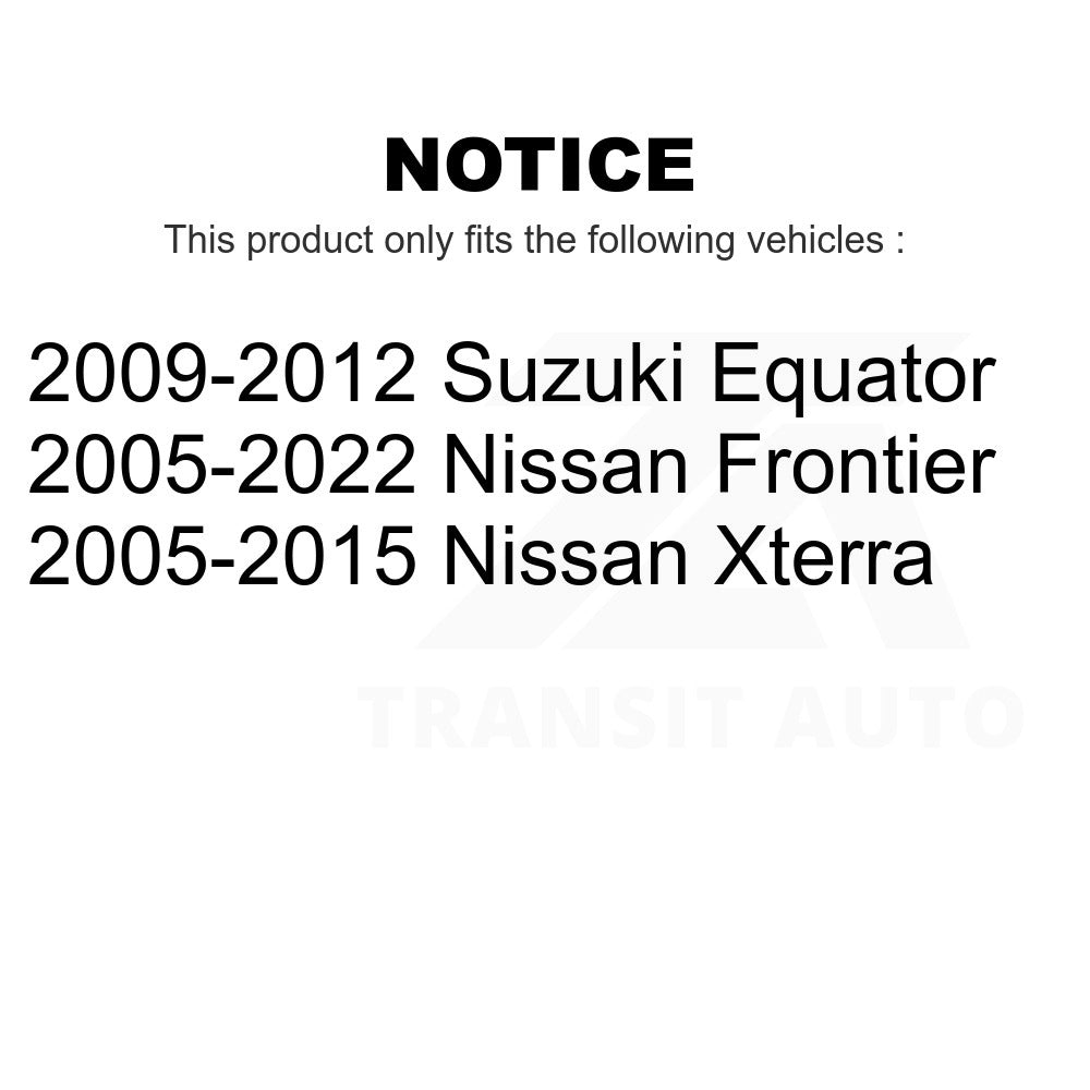 Rear Disc Brake Rotors Pair For Nissan Frontier Xterra Suzuki Equator