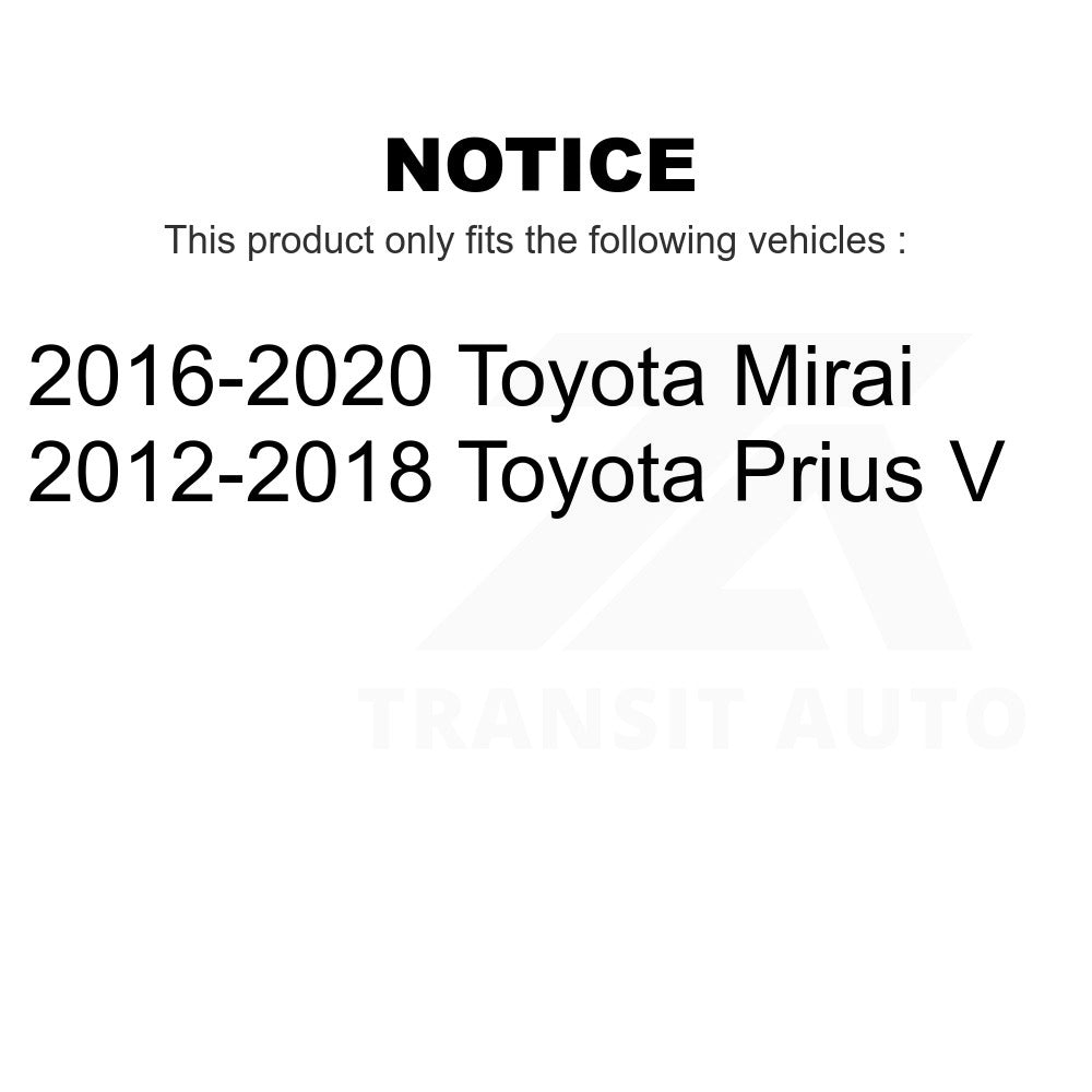 Paire de rotors de frein à disque arrière pour Toyota Prius V Mirai 