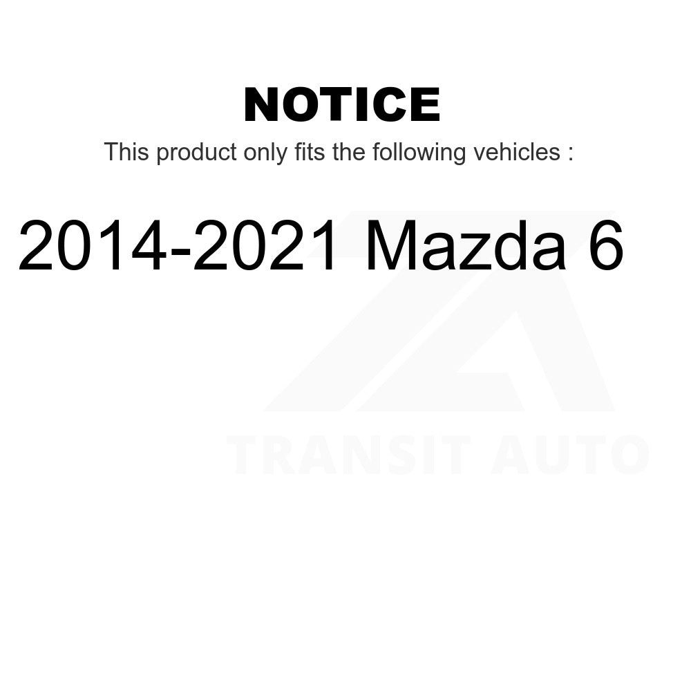 Paire de disques de frein à disque arrière pour Mazda 6 2014-2021 