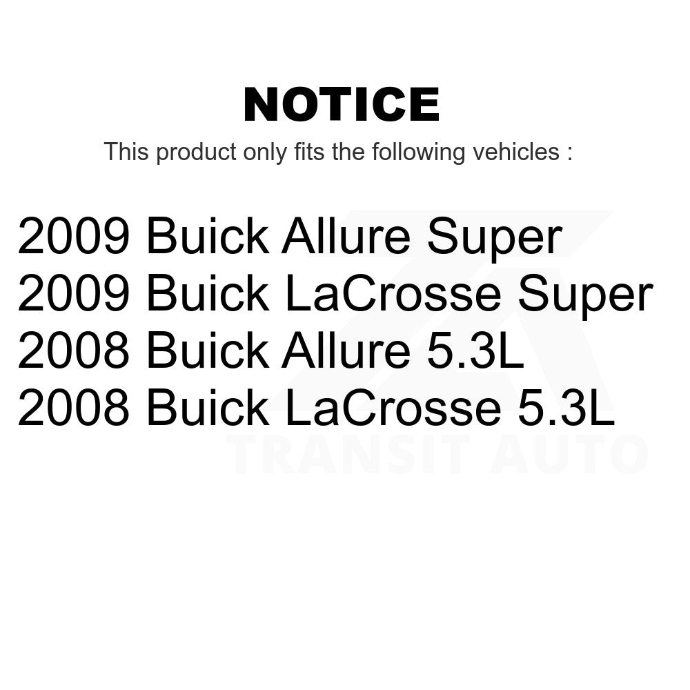 Front Rear Disc Brake Rotors Kit For Buick LaCrosse Allure