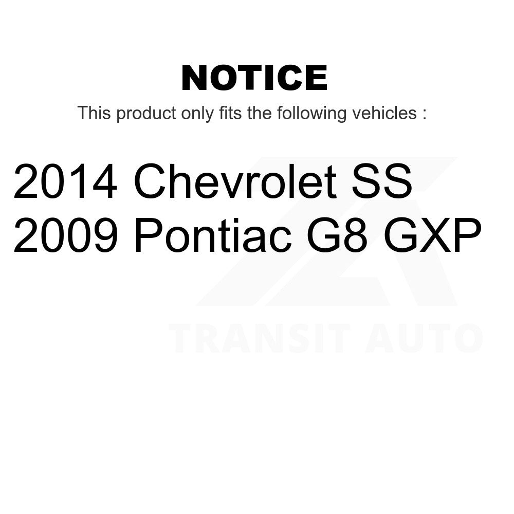 Front Rear Disc Brake Rotors Kit For Pontiac G8 Chevrolet SS