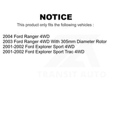 Load image into Gallery viewer, Front Rear Disc Brake Rotors Kit For Ford Ranger Explorer Sport Trac 4WD