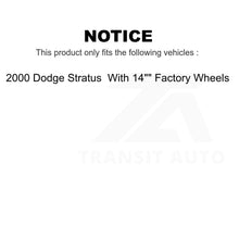 Load image into Gallery viewer, Front Rear Disc Brake Rotors Kit For 2000 Dodge Stratus With 14&quot; Factory Wheels