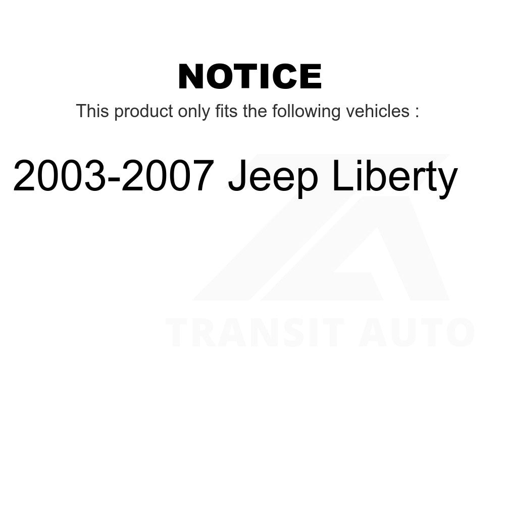 Kit de disques de frein à disque avant et arrière pour Jeep Liberty 2003-2007 