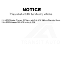 Load image into Gallery viewer, Front Rear Disc Brake Rotors Kit For Dodge Charger Chrysler 300