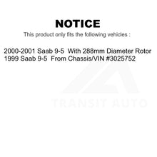 Load image into Gallery viewer, Front Rear Disc Brake Rotors Kit For Saab 9-5