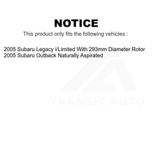 Load image into Gallery viewer, Front Rear Disc Brake Rotors Kit For 2005-2005 Subaru Outback Legacy