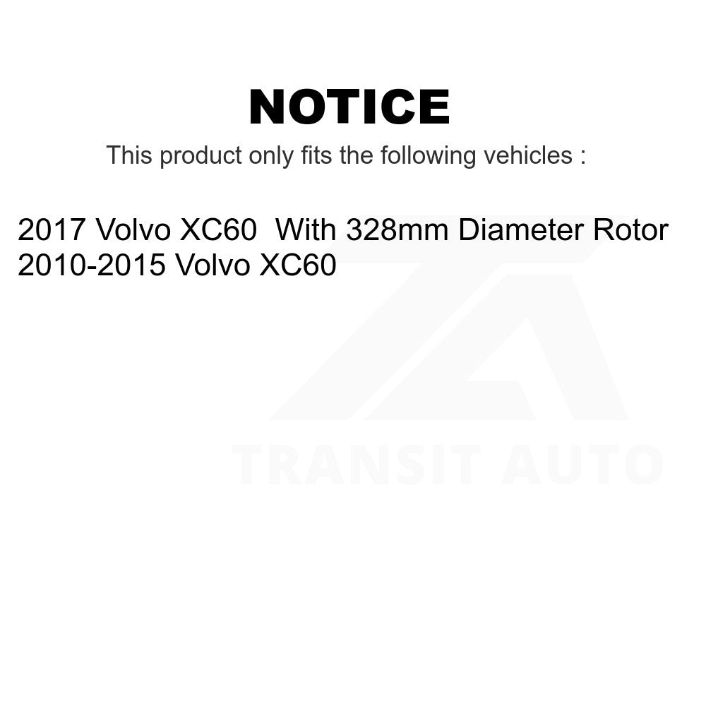 Front Rear Disc Brake Rotors Kit For Volvo XC60