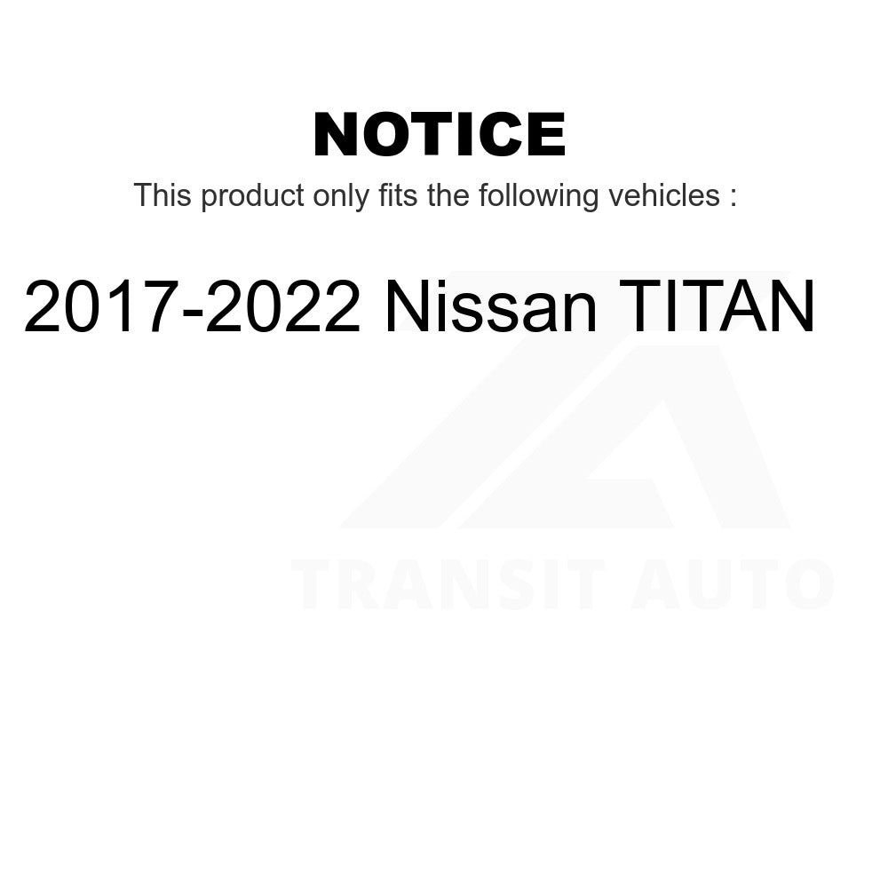 Front Rear Disc Brake Rotors Kit For 2017-2022 Nissan TITAN