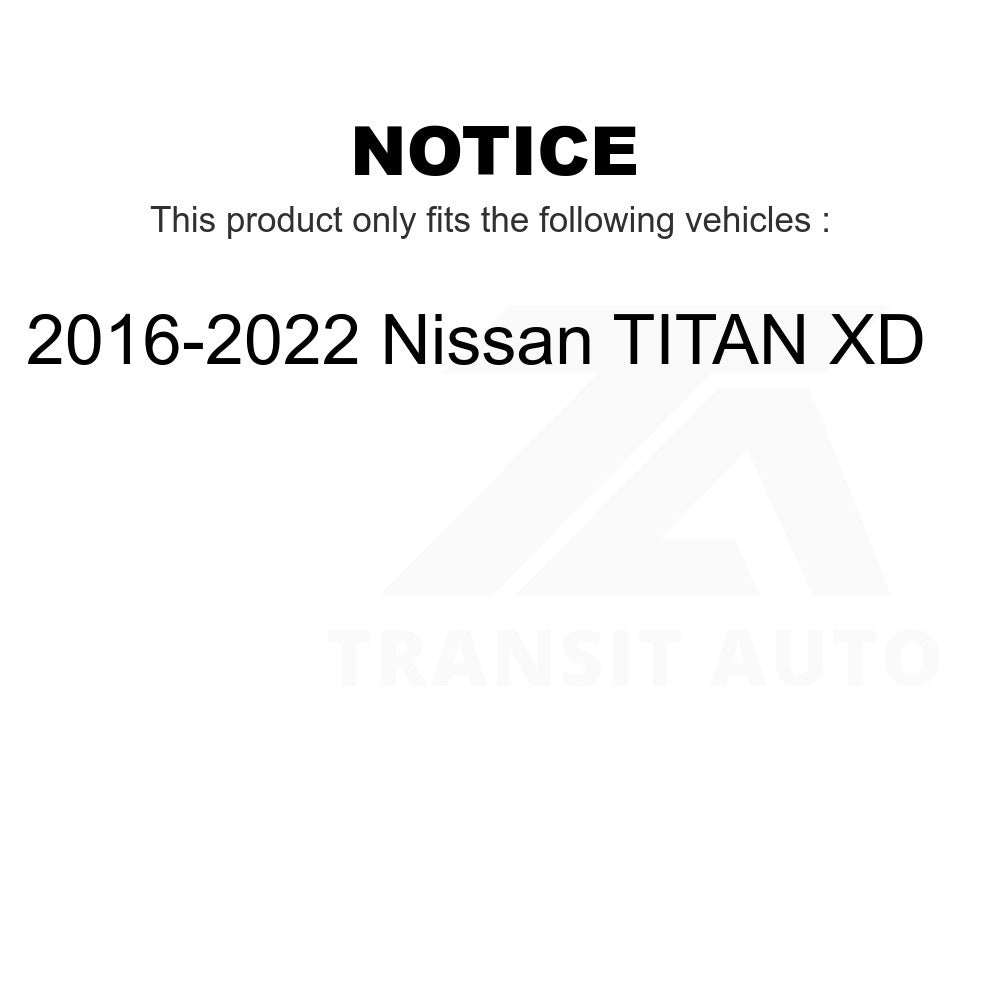 Rear Disc Brake Rotors Pair For 2016-2022 Nissan TITAN XD