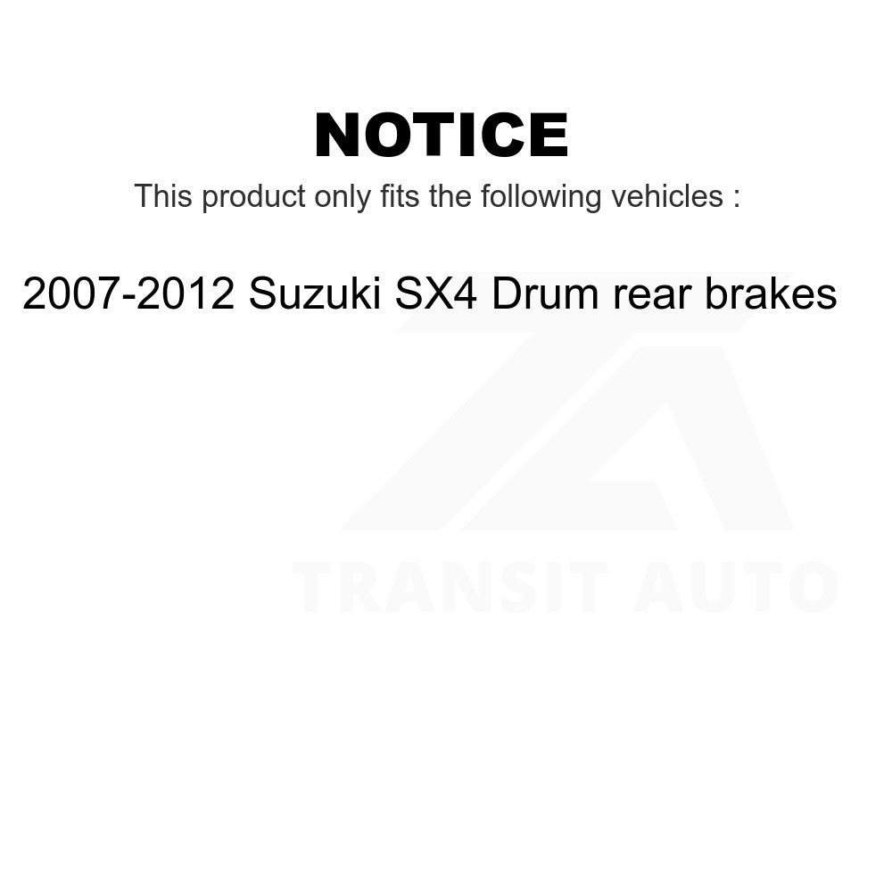 Rear Brake Drums Pair For 2007-2012 Suzuki SX4 Drum rear brakes