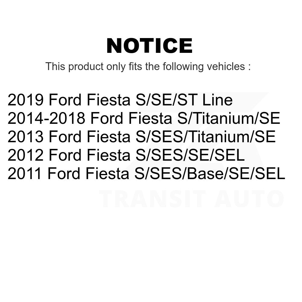 Rear Brake Drums Pair For Ford Fiesta