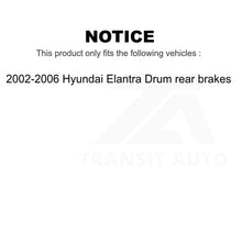 Load image into Gallery viewer, Rear Brake Drums Pair For 2002-2006 Hyundai Elantra Drum rear brakes