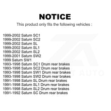 Charger l&#39;image dans la galerie, Rear Brake Drums Pair For Saturn SL2 SL1 SC2 SL SC1 SW2 SW1 SC