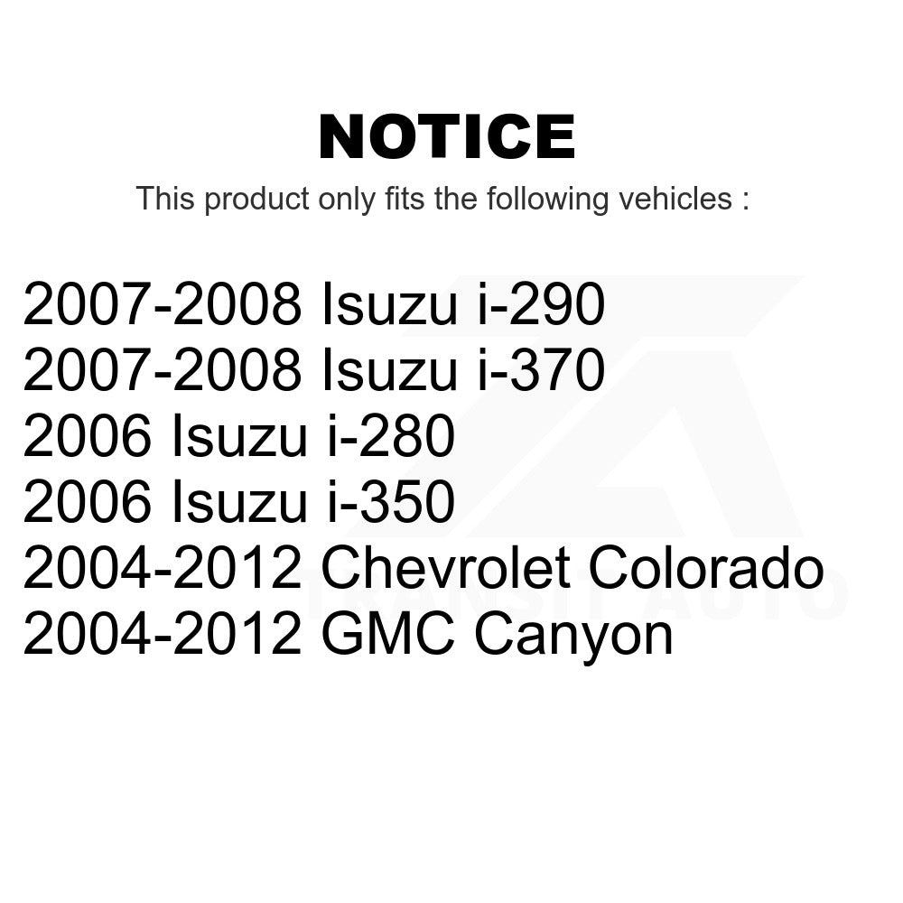 Rear Drums Pair For Chevrolet Colorado GMC Canyon Isuzu i-290 i-280 i-370 i-350