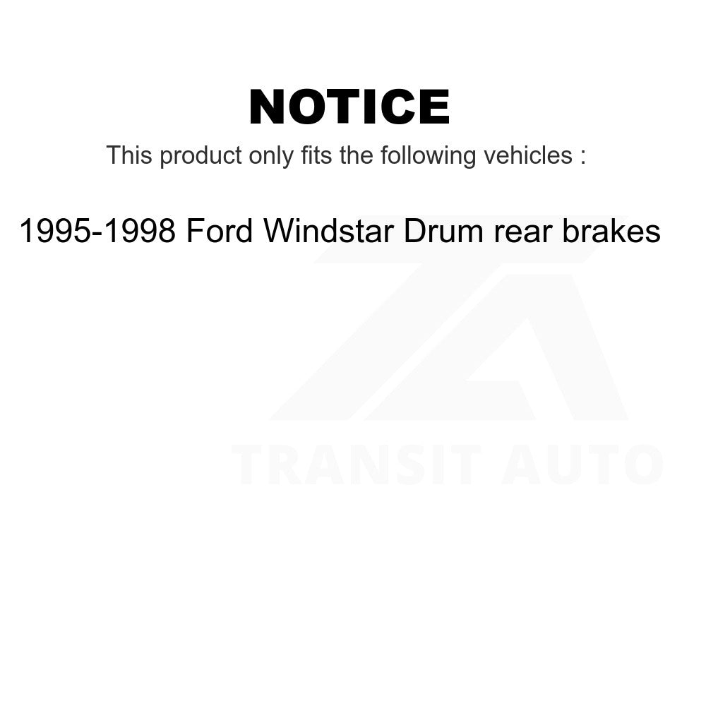 Front Rear Brake Rotor Drum Kit For 1995-1998 Ford Windstar rear brakes