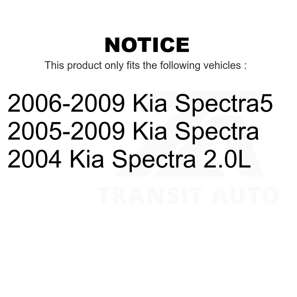 Kit de rotors de frein à disque avant et arrière, pour Kia Spectra Spectra5 