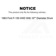 Load image into Gallery viewer, Front Rear Brake Rotors Drums Kit For 1983 Ford F-150 4WD With 10&quot; Diameter Drum