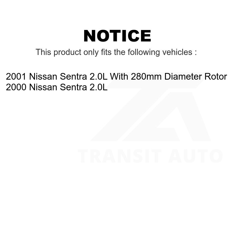 Front Rear Disc Brake Rotors Drums Kit For Nissan Sentra 2.0L