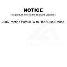 Charger l&#39;image dans la galerie, Front Rear Brake Rotors Drums Kit For 2006 Pontiac Pursuit With Disc Brakes