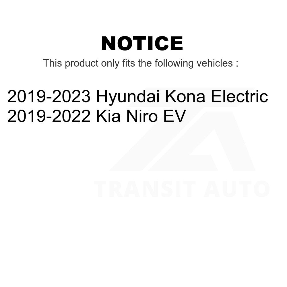 Front Rear Disc Brake Rotors Kit For Kia Niro EV Hyundai Kona Electric