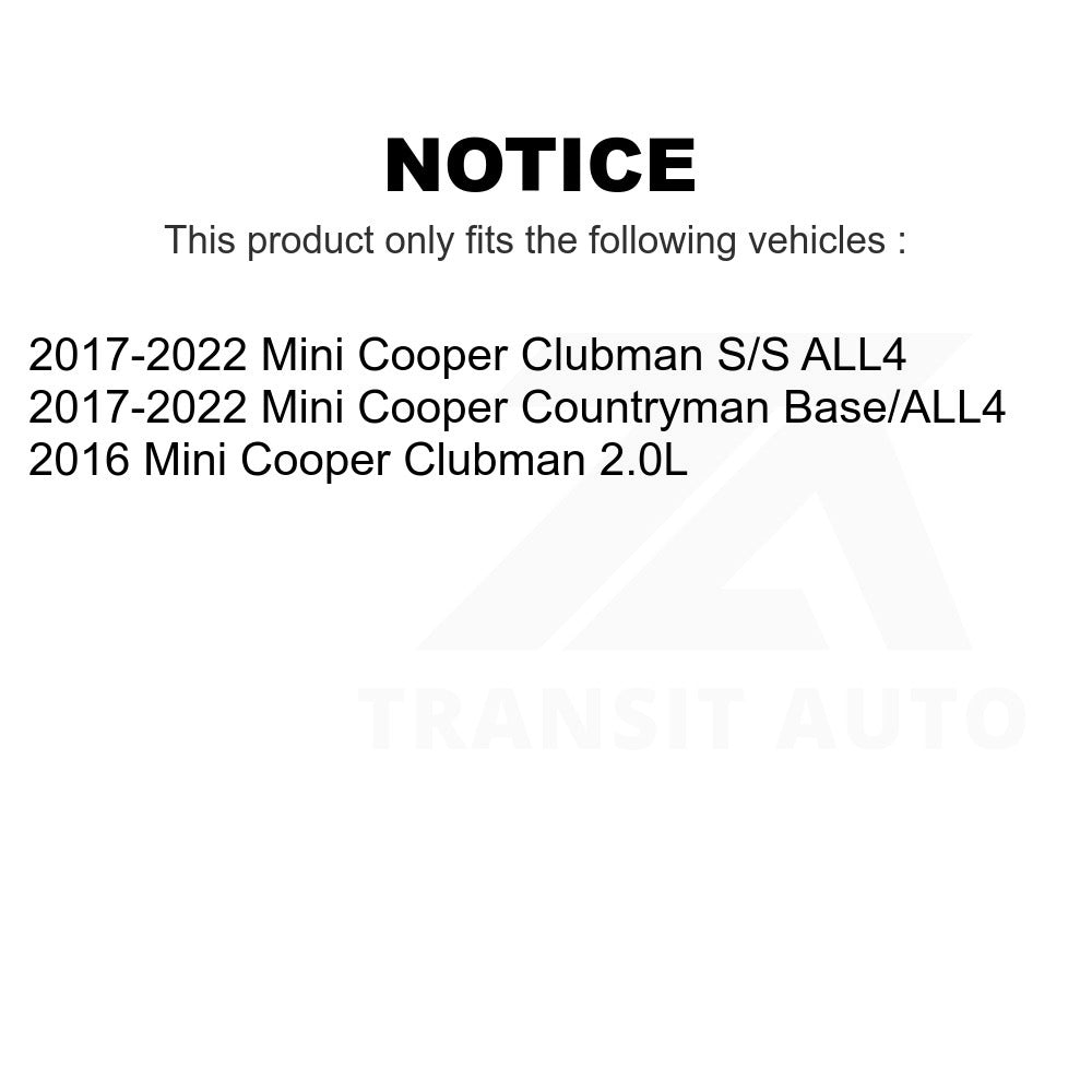 Front Rear Disc Brake Rotors Kit For Mini Cooper Countryman Clubman