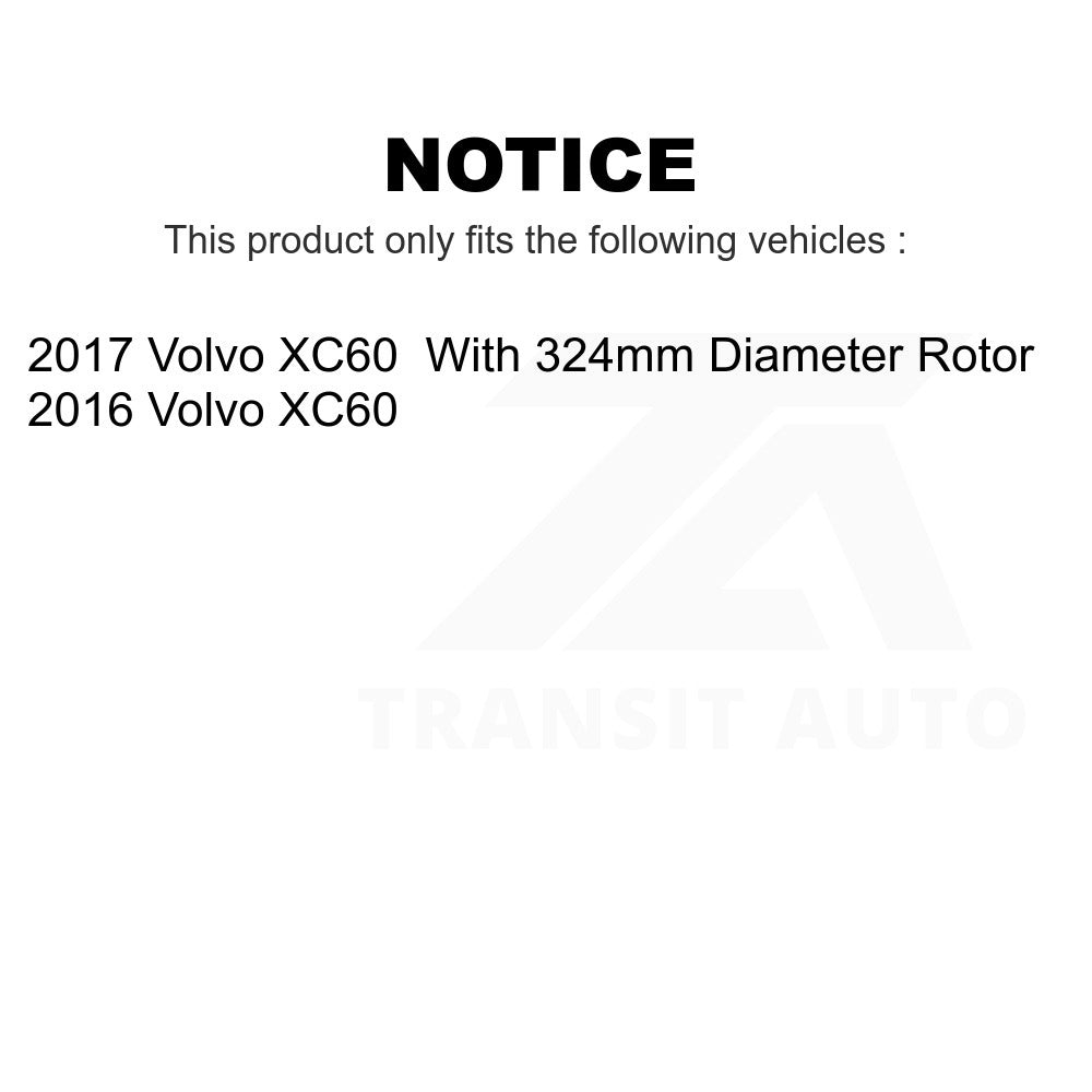 Kit de disques de frein à disque avant et arrière pour Volvo XC60 