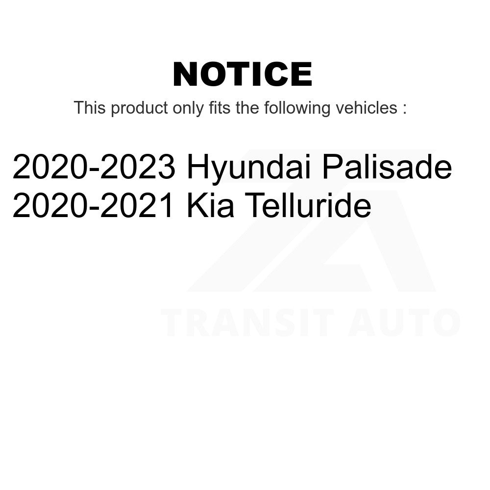 Front Disc Brake Rotors Pair For Kia Telluride Hyundai Palisade