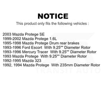 Load image into Gallery viewer, Front Rear Brake Rotor Drum Kit For Mazda Protege Ford Escort Mercury Tracer 323