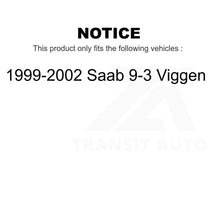 Load image into Gallery viewer, Front Rear Disc Brake Rotors Kit For 1999-2002 Saab 9-3 Viggen