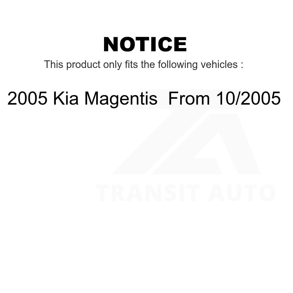 [Front+Rear] 2005 Kia Magentis From 10 Premium OE Brake Rotor Kits For Max Braking