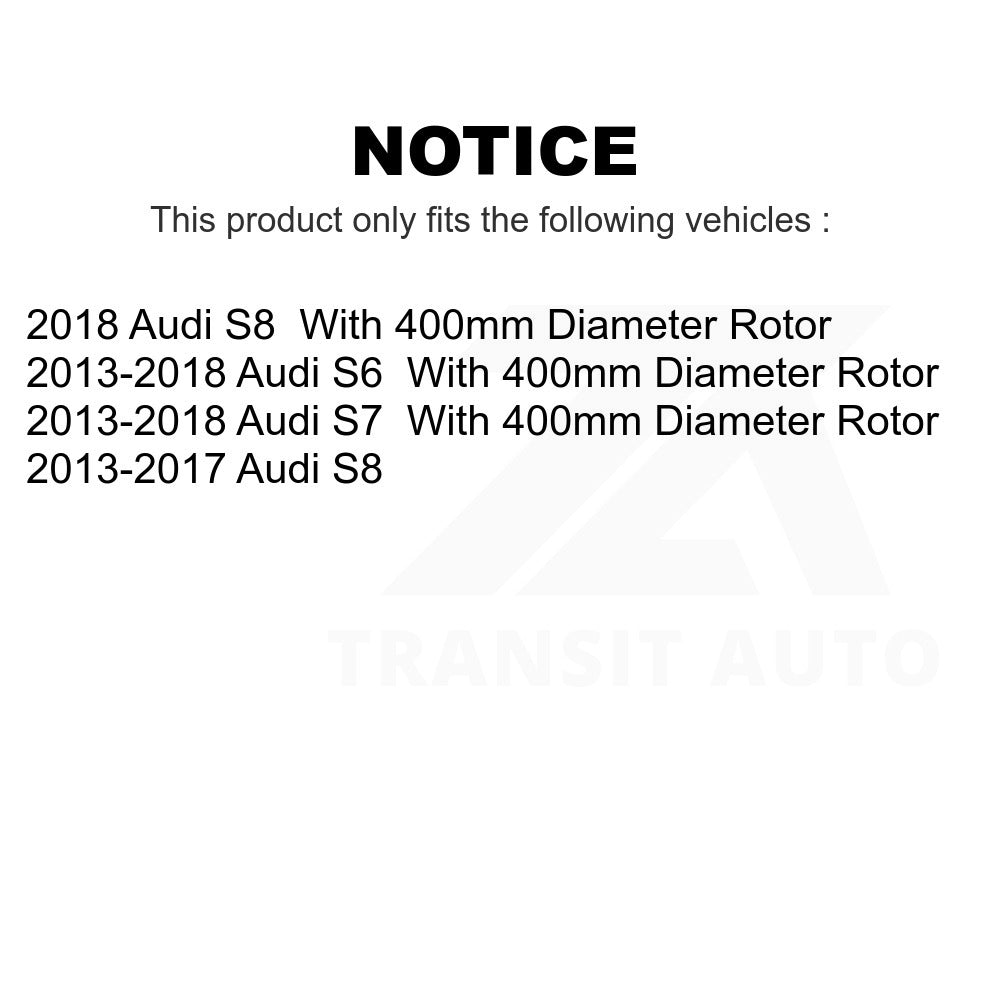 Front Rear Disc Brake Rotors Kit For Audi S6 S7 S8