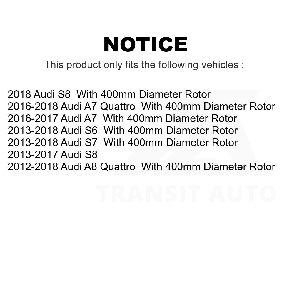 Front Disc Brake Rotors Pair For Audi A8 Quattro A7 S6 S7 S8