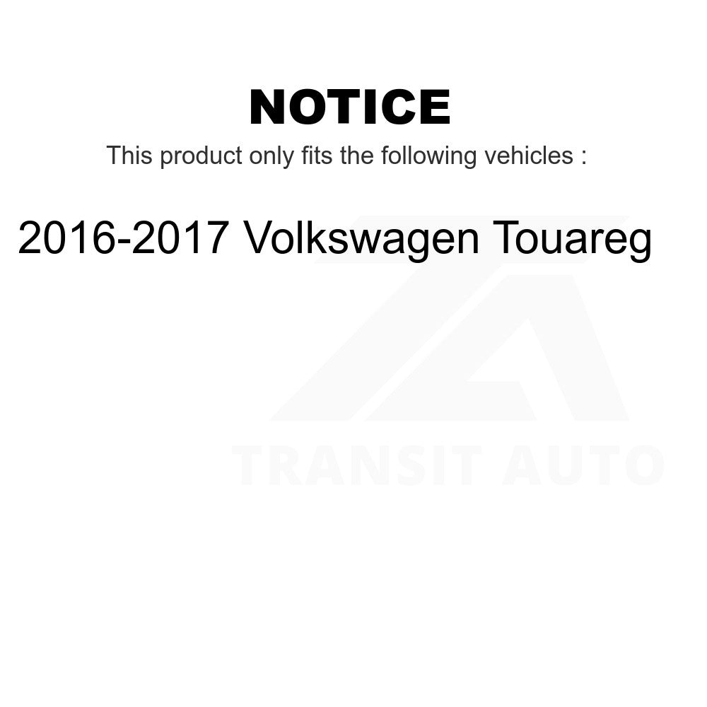 Front Disc Brake Rotors And Ceramic Pads Kit For 2016-2017 Volkswagen Touareg