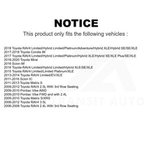 Charger l&#39;image dans la galerie, Front Brake Rotor &amp; Ceramic Pad Kit For Toyota RAV4 Scion tC Matrix Pontiac Vibe